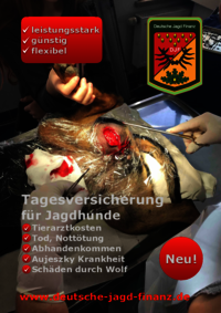 Tagesversicherung für Jagdhunde