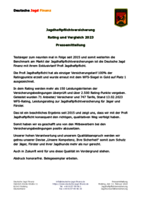 Jagdhaftpflicht Vergleich 2023